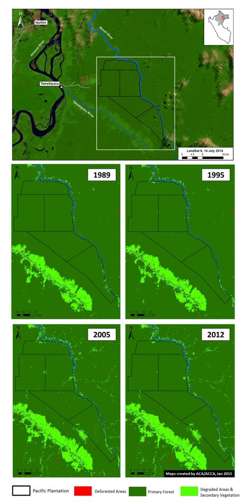 Image 2e. Landsat time series (1989 – 2012) for Pacific Plantation. See text for definition of primary forest. Key sources: USGS, GOREL.