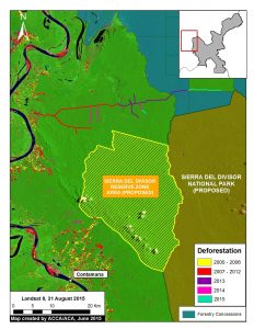 Image 7d. Zoom #2: Enhanced view of the northwestern section of the proposed national park. Key data sources: USGS, SERNANP, GOREL.