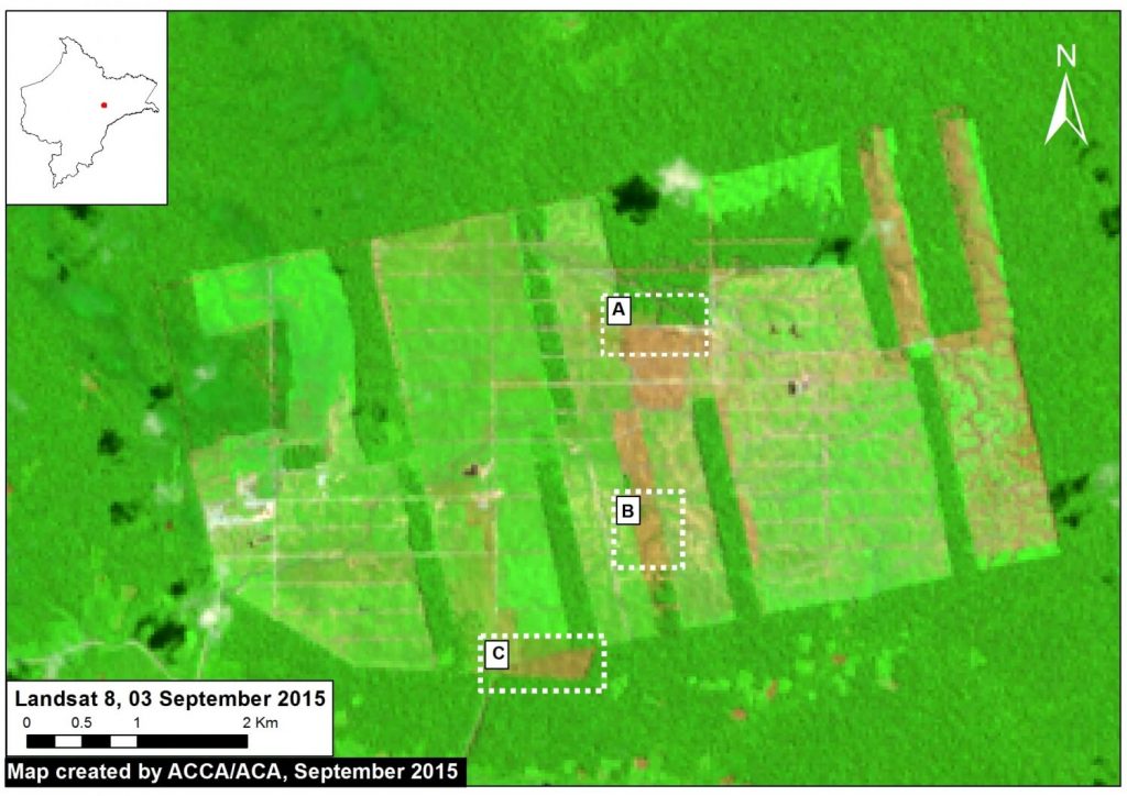 Image 13b Base map indicating the location of a series of zooms. Data: USGS.