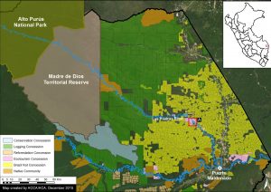 Image 23a. Las Piedras River and surrounding designations. Data: MINAGRI, IBC, SERNANP.