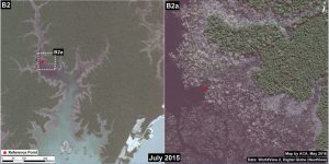 Image 34e: High-resolution view of flooded area immediately upstream of the Jirau dam. Data: WorldView-2 from Digital Globe (NextView).