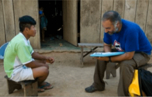 Project team conducting interviews in the Tacana II communities