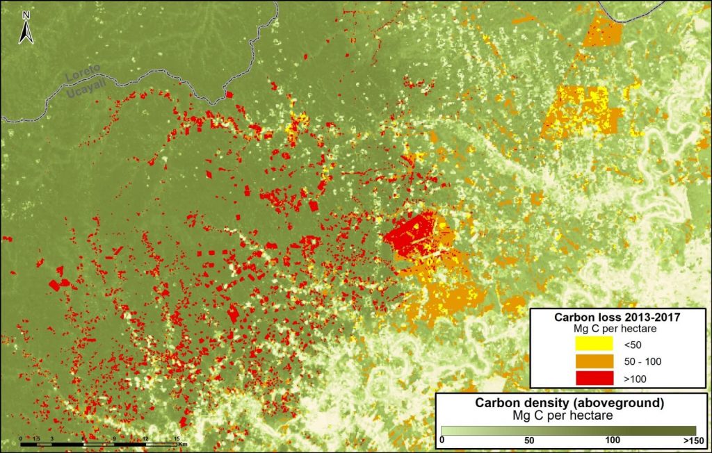 Image A. Central Peruvian Amazon. Data: Asner et al 2014, MINAM/PNCB