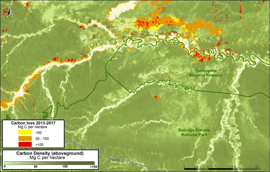 Image 83c. Los Amigos-Manu-Amarakaeri. Data: Asner et al 2014, MINAM/PNCB, SERNANP, ACCA