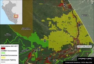 maap 90: Base Map. Priority areas of the Amazon Conservation drones initiative.