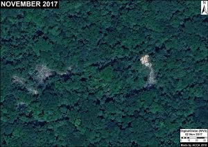 Image 3: Confirmed illegal logging in unauthorized area. Data: DigitalGlobe