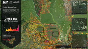 Zoom 3. Tinigua National Park. Click to enlarge. Data- Planet, UMD:GLAD, Hansen:UMD:Google:USGS:NASA, PNN, SIAC, RAISG