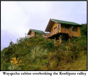 Wayqecha cabins overlooking the Kosnipata Valley