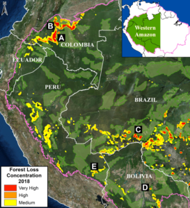 Deforestation update- Our analysis of deforestation hotspots in the western Amazon