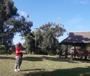 ACOMAT member flying a drone for monitoring. Source- ACCA