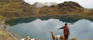 Lake in Andes Highlands