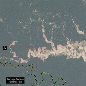 satellite image of Madre De Dios