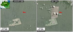 Satellite Zoom F Amazonas . January to May, showing deforestation.