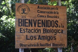 Los Amigos Biological Station sign