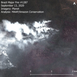 Forest Fire in the Brazilian Amazon (Mato Grosso). Data: Planet.