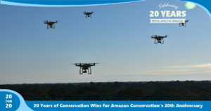 Southwest Amazon Drone Center as a part of the sustainable forest products program by Amazon Conservation,part of 20 for 20 Years of Conservation Wins by Amazon Conservation