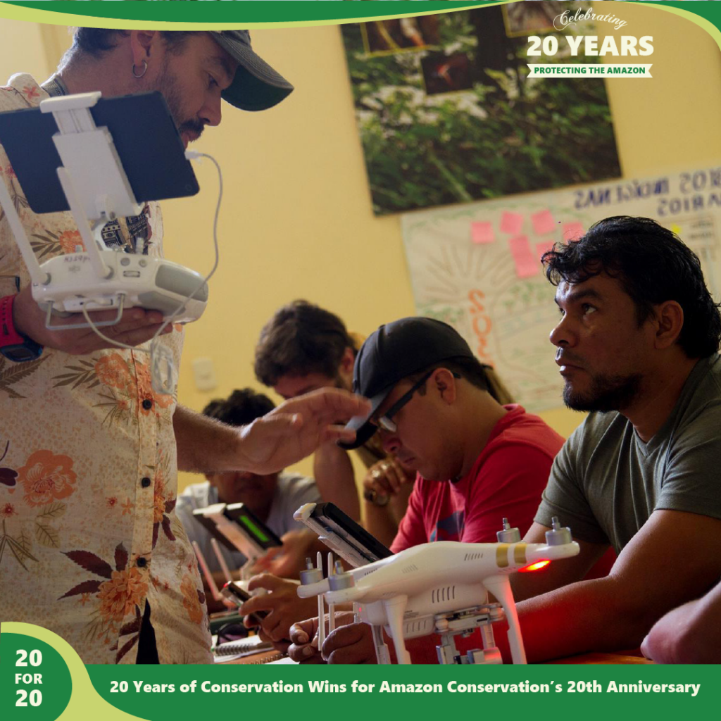 Southwest Amazon Drone Center as a part of the sustainable forest products program by Amazon Conservation,part of 20 for 20 Years of Conservation Wins by Amazon Conservation