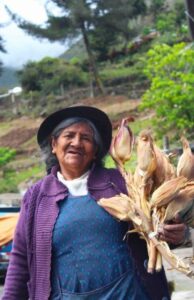 woman in marcapata ccollana agrobiodiversity zone