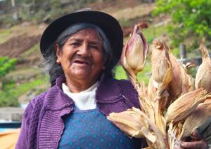 Indigenous woman in Marcapata Ccollana