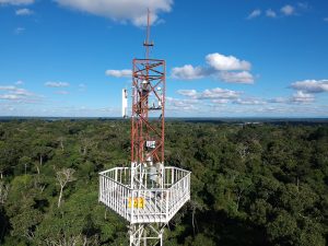 Photo of PUCP researchers on Amazon Conservation's Los Amigos Tower